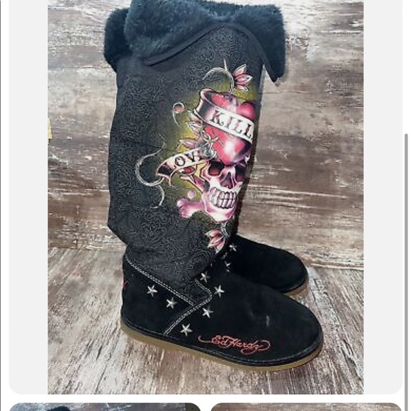 Ed Hardy Shoes - »ED HARDY "Love Kills Slowly" Boots